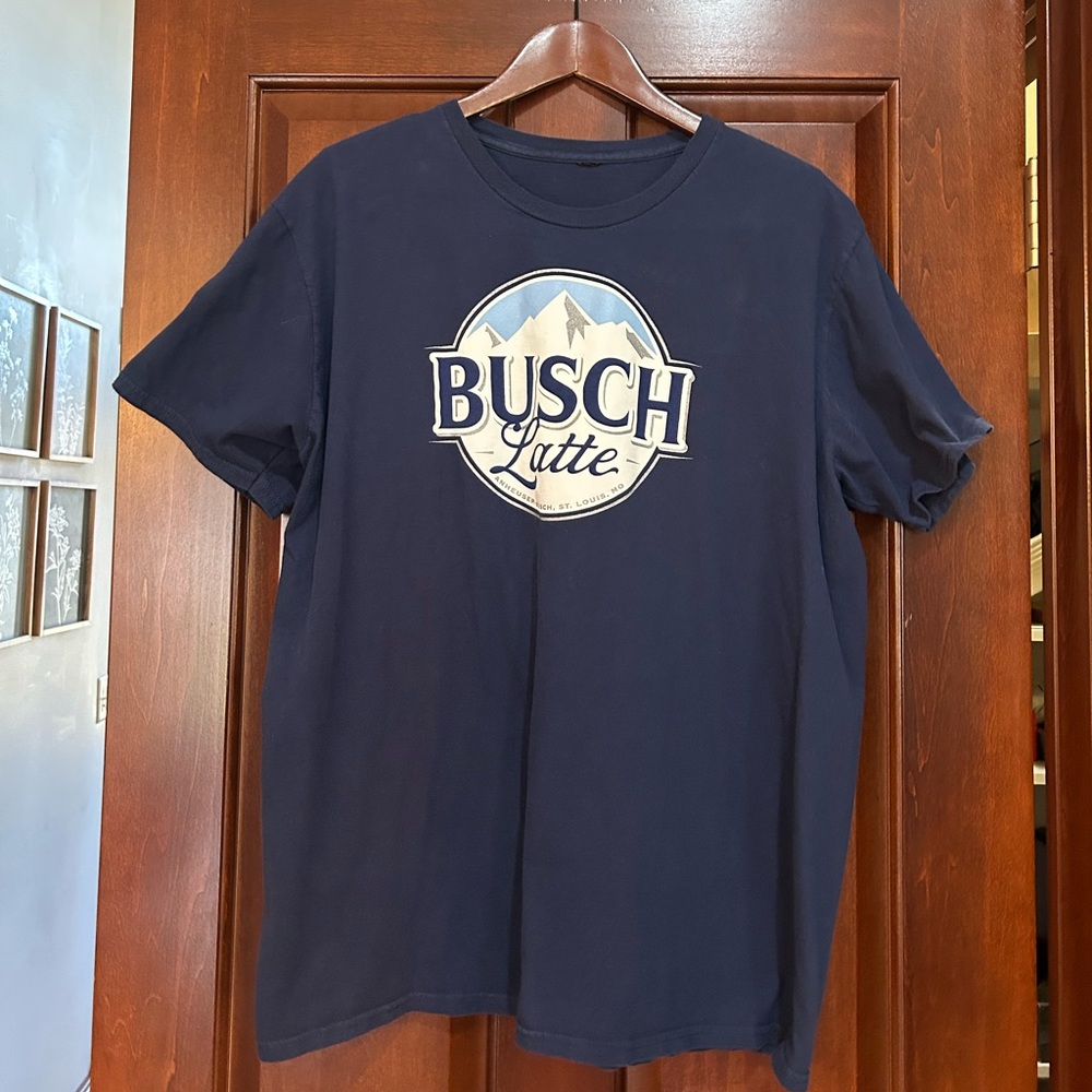 Busch Latte Navy T-Shirt           size L-XL?